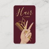 Luxe Kapsalon Kapper Moderne Kapsalon Visitekaartje (Voorkant)