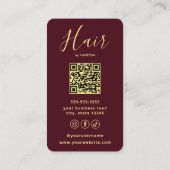 Luxe Kapsalon Kapper Moderne Kapsalon Visitekaartje (Achterkant)
