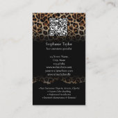 Luxe kapsalon Leopard Extensions Pruik Foto Visitekaartje (Achterkant)