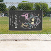 Luxe Kapsalon Moderne Schoonheid Zwart Spandoek (Insitu)