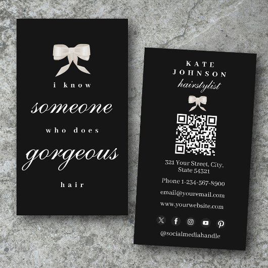 Luxe Kapsalon Schoonheidssalon Kapper QR Code Visitekaartje