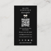 Luxe Kapsalon Schoonheidssalon Kapper QR Code Visitekaartje (Achterkant)