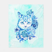 Luxe kat art Buttery Soft Fleece Blanket MEDIUM (Voorkant)