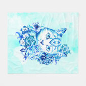 Luxe kat art Buttery Soft Fleece Blanket MEDIUM Deken (Voorkant (Horizontaal))