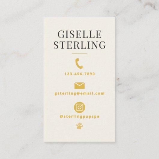 Luxe kat Groomer verwennen kitten Visitekaartje (Achterkant)