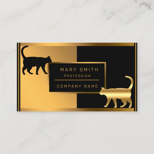 Luxe Kat Pet Veterinarian Add Jouw tekst Visitekaartje (Voorkant)