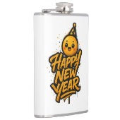 Luxe Kawaii Nieuwjaar Graffiti — Diagonale Celes Heupfles (Rechts)