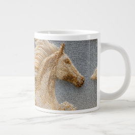 Luxe keramisch cadeau voor paardenliefhebbers grote koffiekop