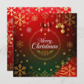 Luxe kerst elegantie feestdagenkaart (Voorkant / Achterkant)