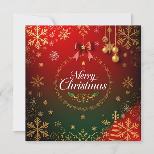 Luxe kerst elegantie feestdagenkaart (Voorkant)