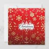 Luxe kerst elegantie feestdagenkaart (Achterkant)