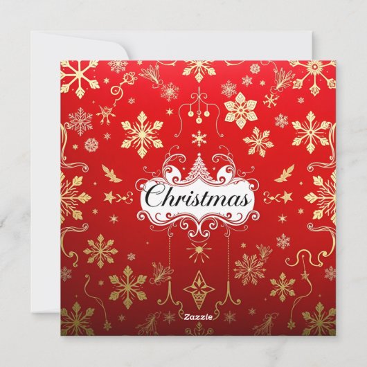 Luxe kerst elegantie feestdagenkaart (Achterkant)