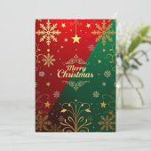 Luxe kerst elegantie kaart (Staand voorkant)