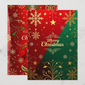 Luxe kerst elegantie kaart (Voorkant / Achterkant)