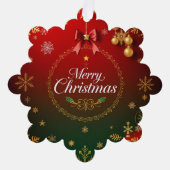 Luxe kerst elegantie ornament kaart (Voorkant)