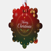 Luxe kerst elegantie ornament kaart (Links)