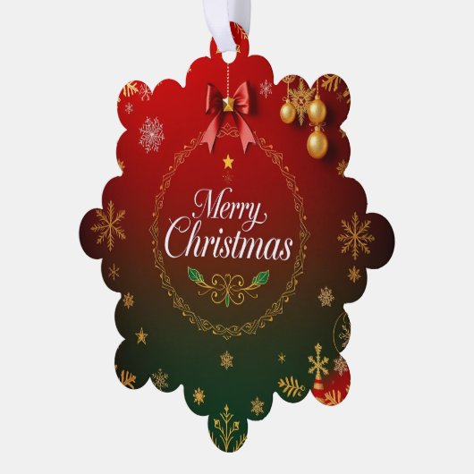 Luxe kerst elegantie ornament kaart (Links)