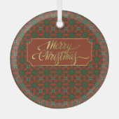 Luxe kerst glas ornament (Voorkant)