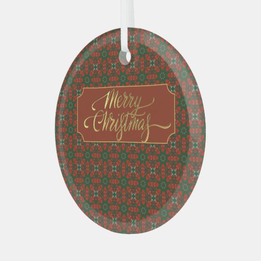 Luxe kerst glas ornament (Voorkant links)