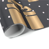 Luxe kerst goud patroon cadeaupapier (Rol Hoek)