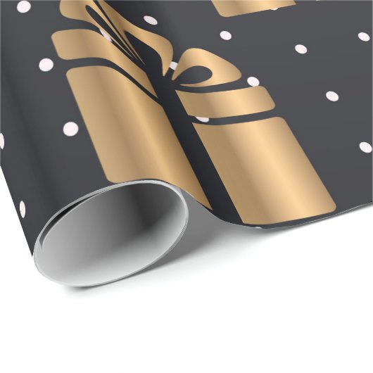 Luxe kerst goud patroon cadeaupapier (Rol Hoek)