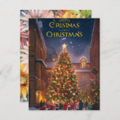 "Luxe kerst Kaart met goudfolie accenten" (Voorkant / Achterkant)