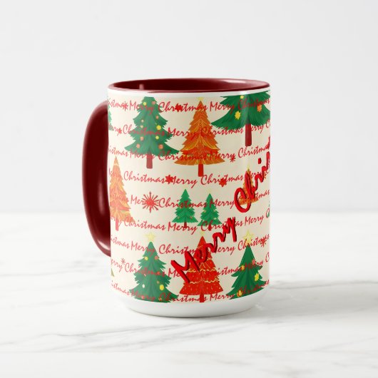 Luxe Kerst Kerstbomen Festief Mok (Voorkant links)
