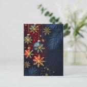 ❄️ Luxe Kerst Ornament Magie 🎄 Elegant Briefkaart (Staand voorkant)