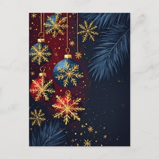 ❄️ Luxe Kerst Ornament Magie 🎄 Elegant Briefkaart (Voorkant)
