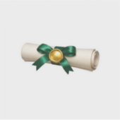 Luxe Kerst Scroll Letter Sticker Elegante Groen (Voorkant)