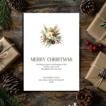 Luxe Kerstboeket Neutraal Salie Kerstkaart