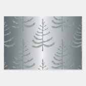 Luxe kerstbomen inpakpapier set (Voorkant)