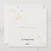 Luxe kerstboom Golden Hearts Feestdagenkaart (Achterkant)