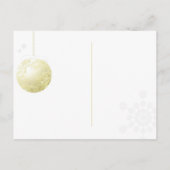 Luxe Kerstbruiloft Save the Date Aankondigingskaart (Achterkant)