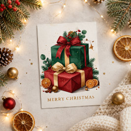 Luxe kerstcadeaus Prettig kerstfeest Kaart