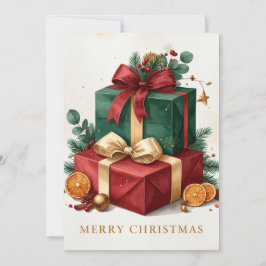 Luxe kerstcadeaus vrolijk kerstfeest feestdagenkaart