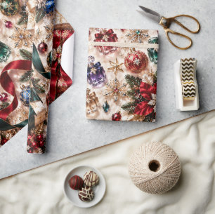 Luxe Kerstcadeausieraden Cadeaupapier