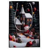 Luxe Kerstcadeautas Medium Cadeauzakje (Voorkant)