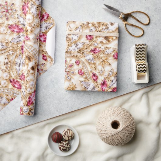 Luxe kerstcadeauverpakkings papier Ruby (Crafts)