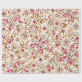 Luxe kerstcadeauverpakkings papier Ruby (Vlak)