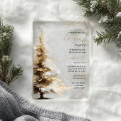 Luxe kerstfeest acryl uitnodigingen