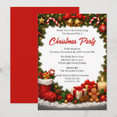 Luxe Kerstfeest Uitnodiging (Voorkant / Achterkant)