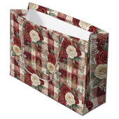 Luxe Kerstgeschenkzak Groot Cadeauzakje (Voorkant Gekanteld)