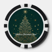 “Luxe Kerstglans” Poker Chips (Voorkant)