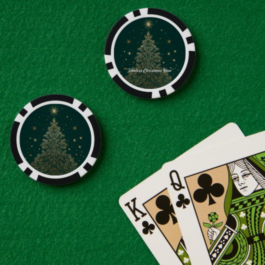 “Luxe Kerstglans” Poker Chips (Pokertafel (Dubbel))