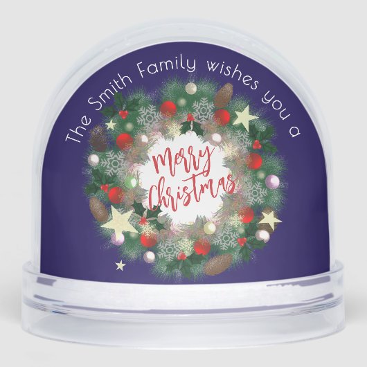 Luxe Kerstkrans  Goud Sneeuwbol (Voorkant)