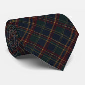 Luxe Kerstmis Tartan Plaid Stropdas (Opgerold)