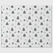 Luxe kerstpatroon cadeaupapier (Vlak)