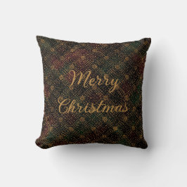 Luxe, Kerstpatroon, Gouden Prettig Kerstfeest Kussen