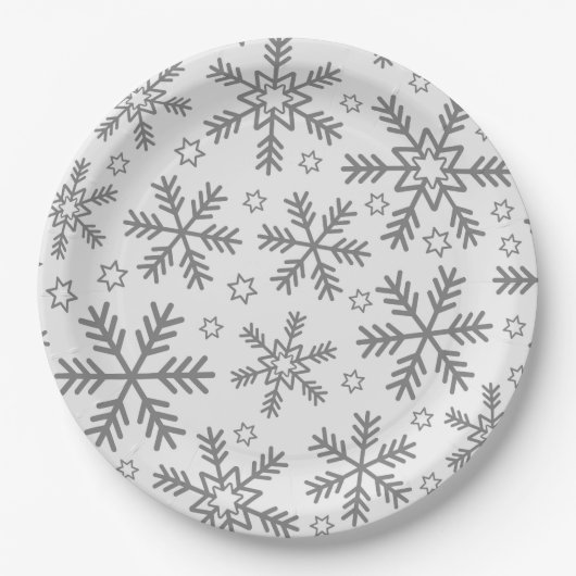 Luxe kerstpatroon papieren bordje (Voorkant)